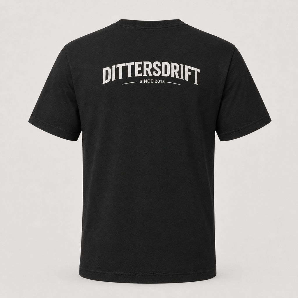 DITTERSDRIFT T-Shirt „Live Fast – Drift Hard“ Black Edition