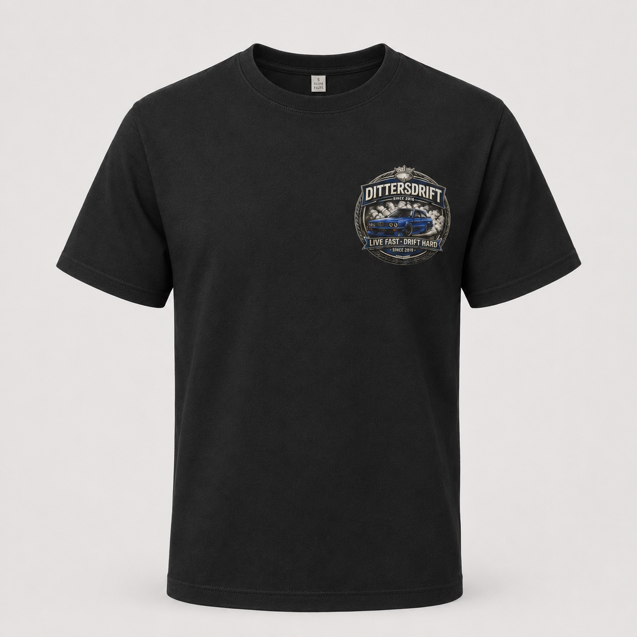 DITTERSDRIFT T-Shirt „Live Fast – Drift Hard“ Black Edition
