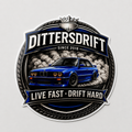 DITTERSDRIFT Aufkleber Live Fast · Drift Hard  #blue