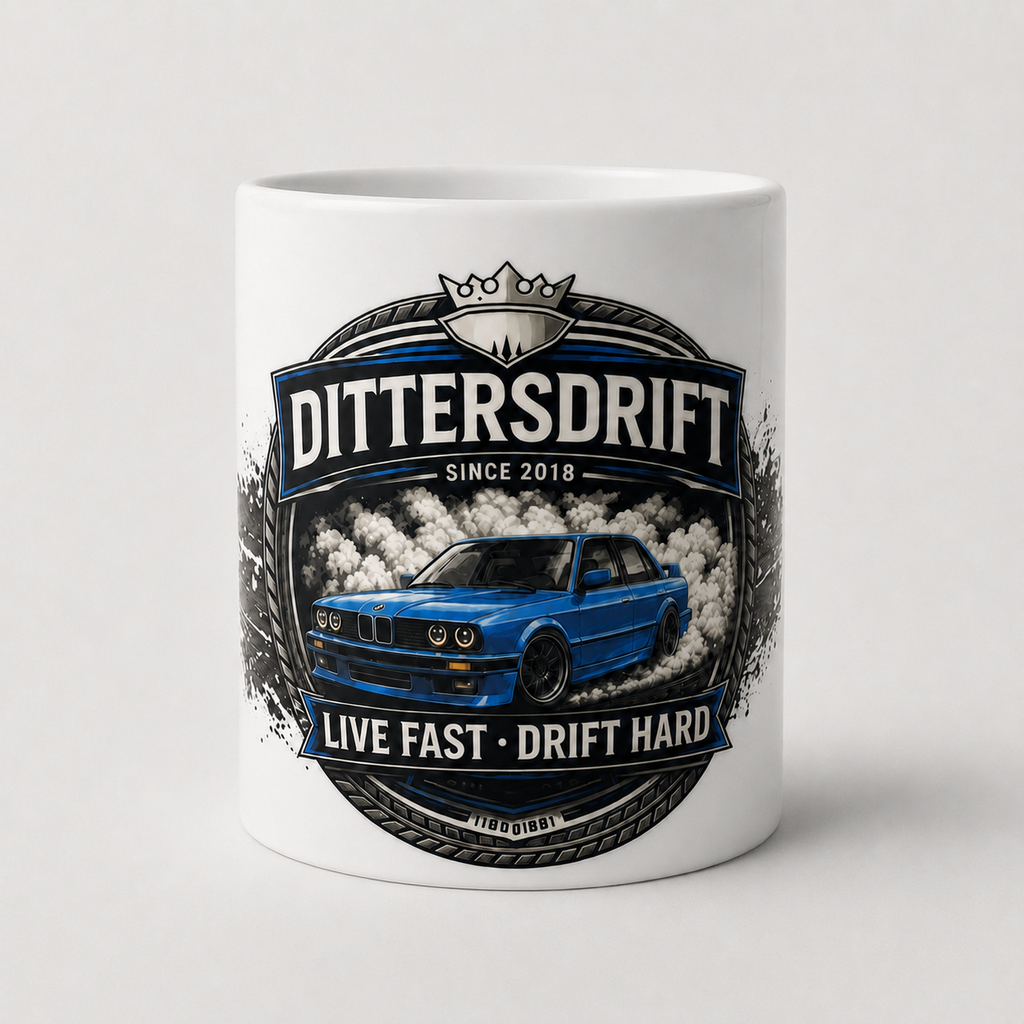 DITTERSDRIFT Tasse  Live Fast · Drift Hard
